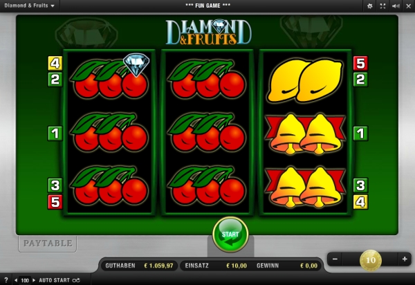 Merkur Spielautomaten Diamonds Fruits online spielen