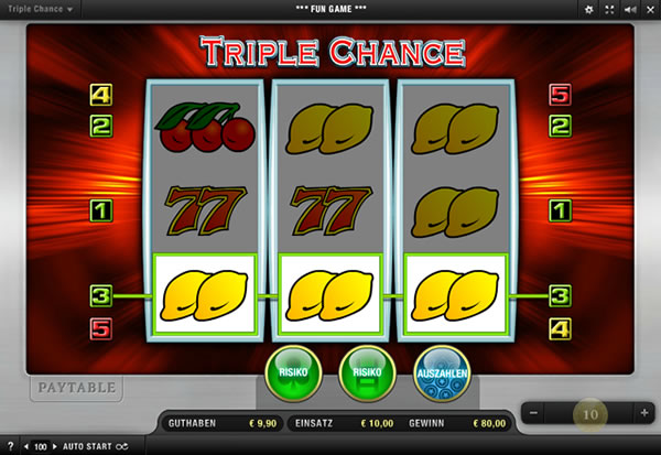 Merkur Spielautomaten Triple Chance online spielen