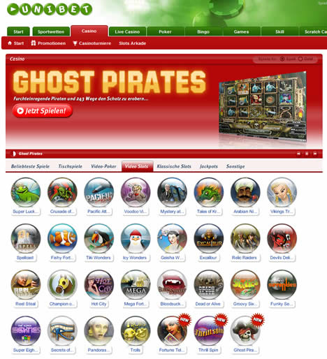 Ghost Pirates Uni Bet Casino